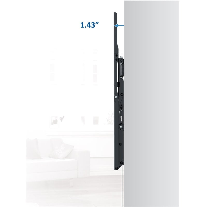 AVF Steel Super Slim TV Wall Mount with Advanced Tilt in Black/Silver