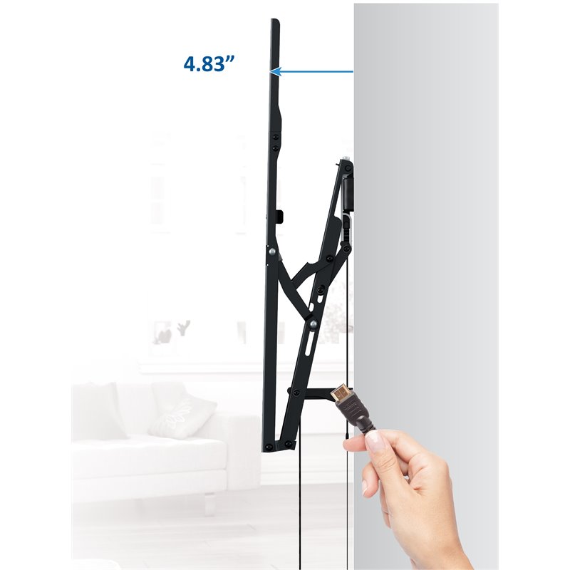 AVF Steel Super Slim TV Wall Mount with Advanced Tilt in Black/Silver