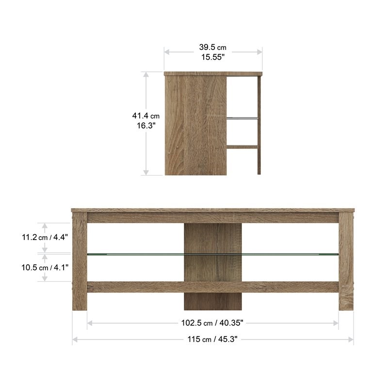 AVF Wood and Glass TV Stand for most TVs 27