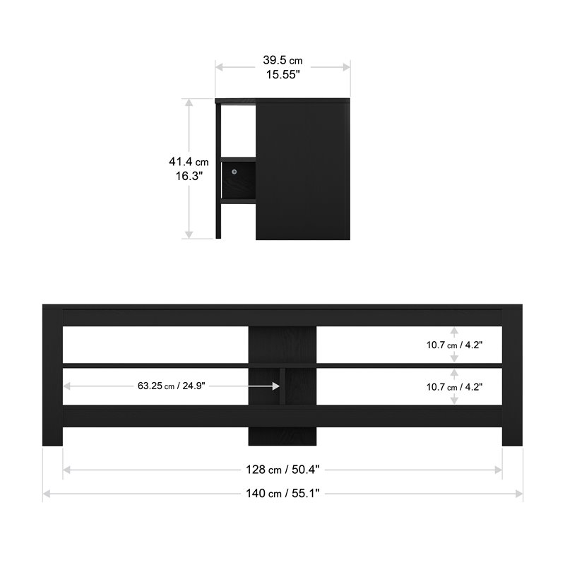 AVF Transitional Wood TV Stand for most TVs 27