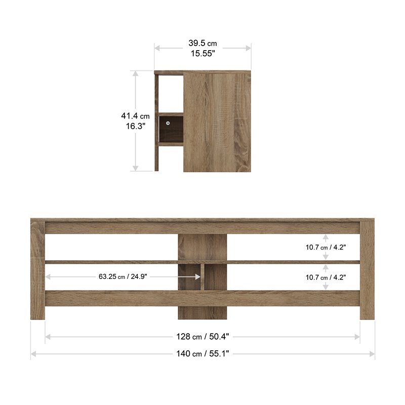 AVF Transitional Wood TV Stand for most TVs 27