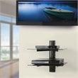 AVF Steel Wall Mounted AV Component Shelving System with 2 Shelves - Black