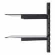 AVF Steel Wall Mounted AV Component Shelving System with 2 Shelves - Black