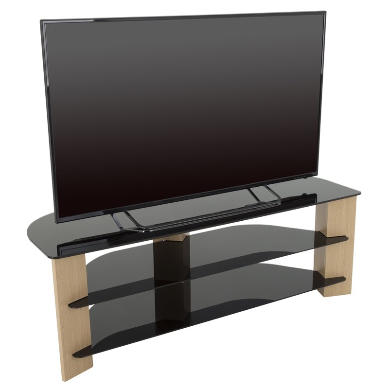 AVF Wood Varano TV Stand with Glass Shelves for TVs up to 65