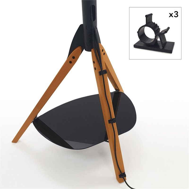 AVF Wood Glass Steel Hoxton TV Floor Stand for 32