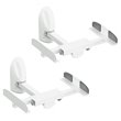 AVF Traditional Steel Side Clamping Speaker Mounts in White (Set of 2)