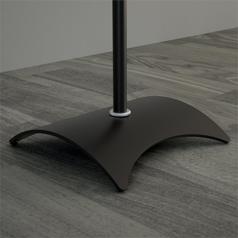 AVF Steel Speaker Floor Stands with Adjustable Height in Black (Set of 2)