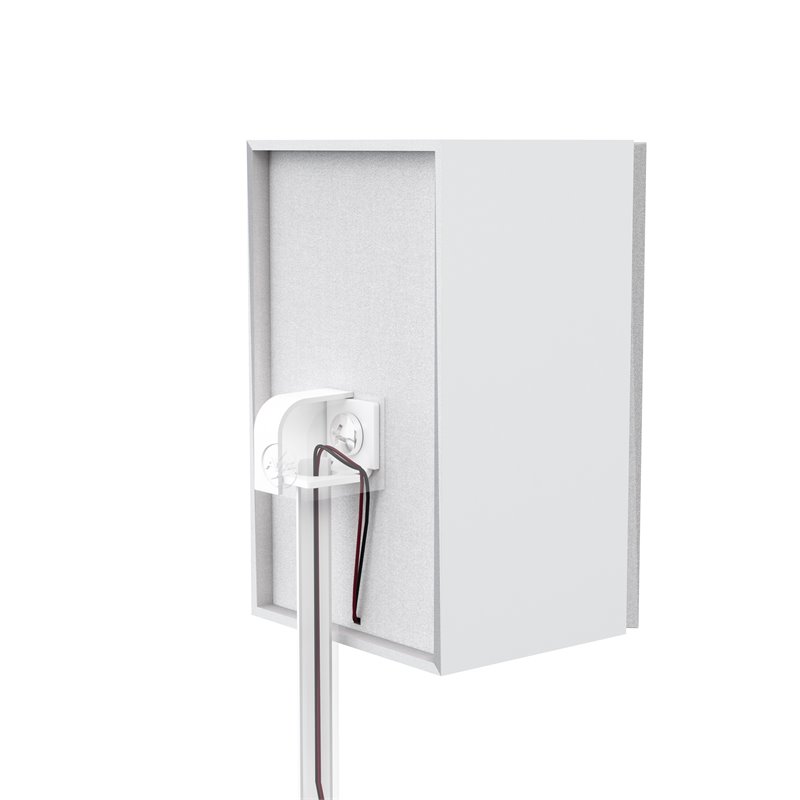 AVF Steel Speaker Floor Stands with Adjustable Height in White (Set of 2)