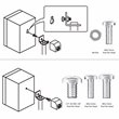AVF Steel Speaker Floor Stands with Adjustable Height in White (Set of 2)