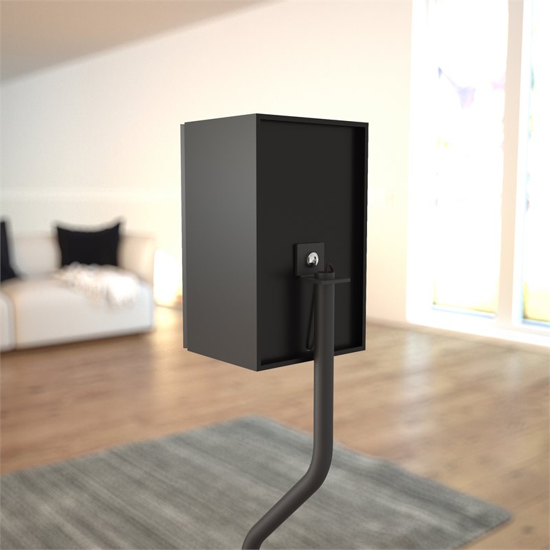 AVF Traditional Steel and Glass Speaker Floor Stands in Black (Set of 2)