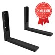 AVF Steel Universal Wall-Mounted Microwave Brackets in Black (Set of 2)