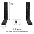 AVF Steel Universal Wall-Mounted Microwave Brackets in Black (Set of 2)
