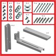 AVF Steel Universal Wall-Mounted Microwave Brackets in Silver (Set of 2)