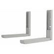 AVF Steel Universal Wall-Mounted Microwave Brackets in Silver (Set of 2)