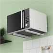 AVF Steel Universal Wall-Mounted Microwave Brackets in White (Set of 2)