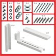 AVF Steel Universal Wall-Mounted Microwave Brackets in White (Set of 2)