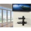 AVF Steel Wall Mounted AV Component Shelving System with 2 Shelves in Black