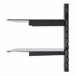 AVF Steel Wall Mounted AV Component Shelving System with 2 Shelves in Black