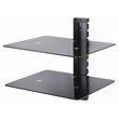 AVF Steel Wall Mounted AV Component Shelving System with 2 Shelves in Black