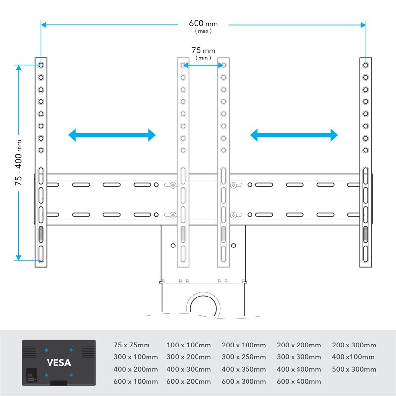 AVF Lesina TV Floor Stand with TV Mounting Column for 32
