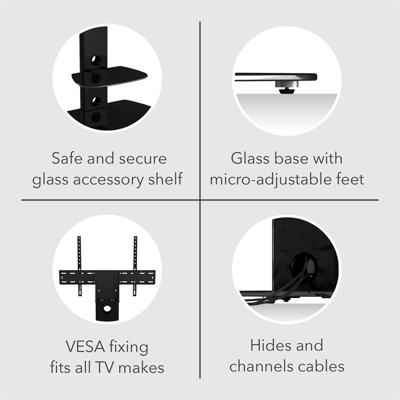 AVF Lucerne TV Floor Stand with TV Mounting Column for 32