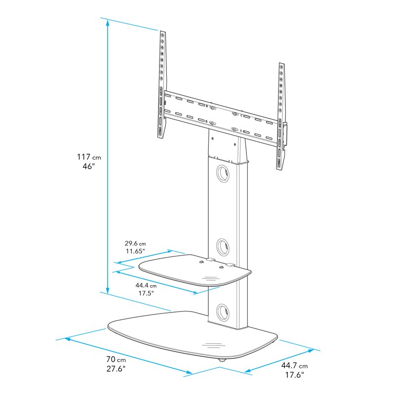 AVF Lucerne TV Floor Stand with TV Mounting Column for 32