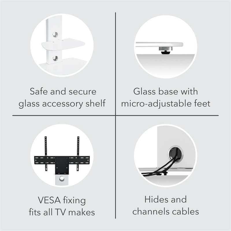 AVF Lucerne TV Floor Stand with TV Mounting Column for 32