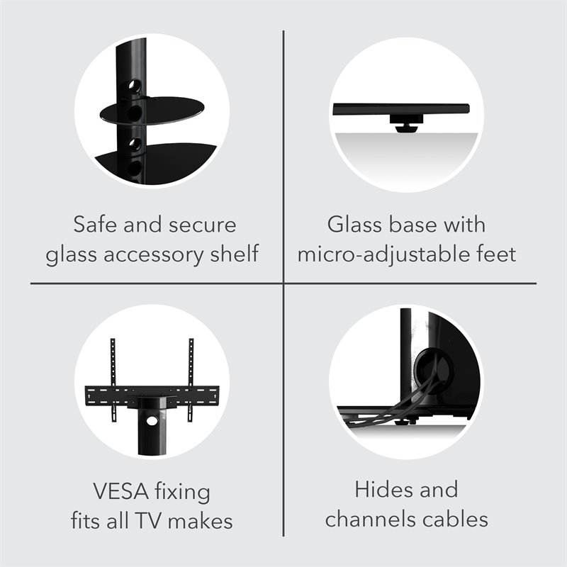 AVF Steel TV Floor Stand with TV Mount Column for 32
