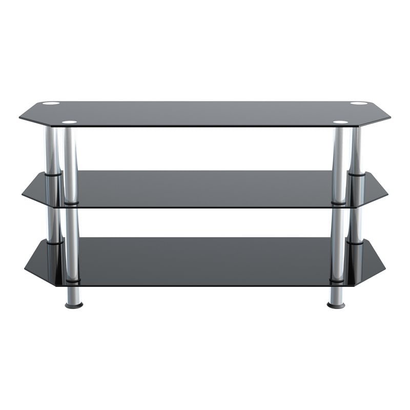 AVF Transitional Steel and Glass TV Stand for up to 50