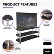 AVF Transitional Steel and Glass TV Stand for up to 55
