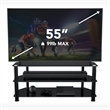 AVF Transitional Steel and Glass TV Stand for up to 55