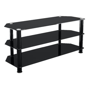 AVF Transitional Steel and Glass TV Stand for up to 55&quot TVs in Black