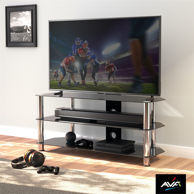 AVF Steel Glass TV Stand with Cable Management for up to 55