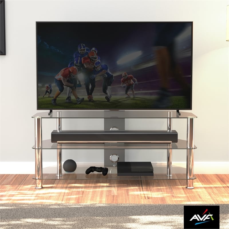 AVF Steel Glass TV Stand with Cable Management for up to 55