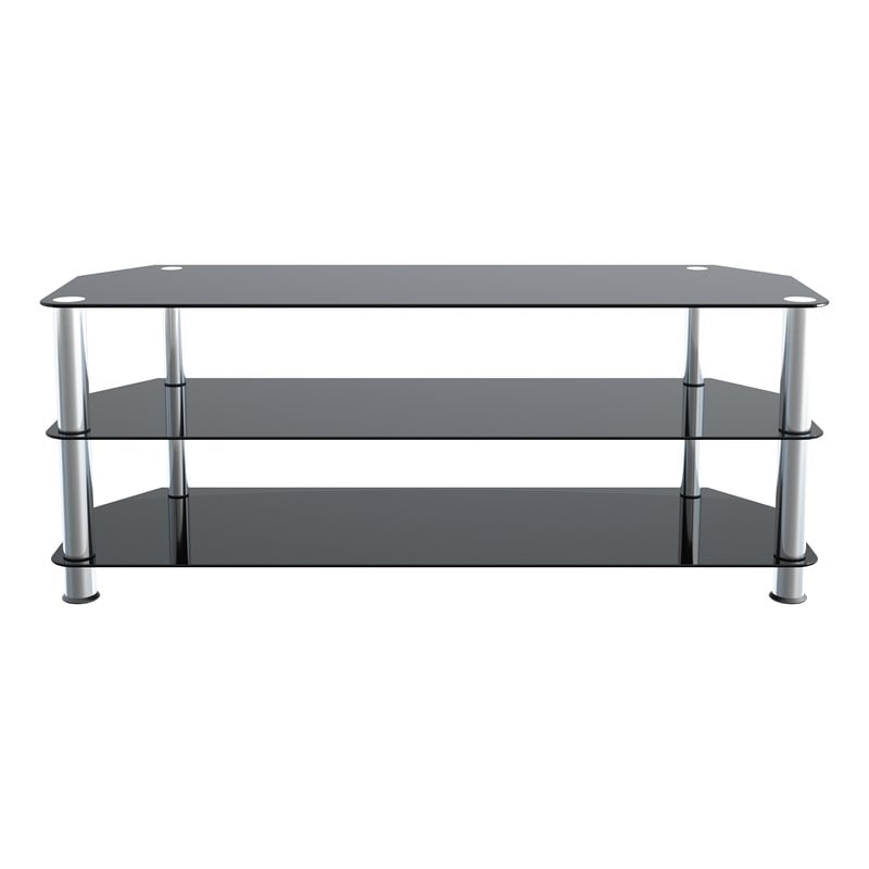 AVF Transitional Steel and Glass TV Stand for up to 60