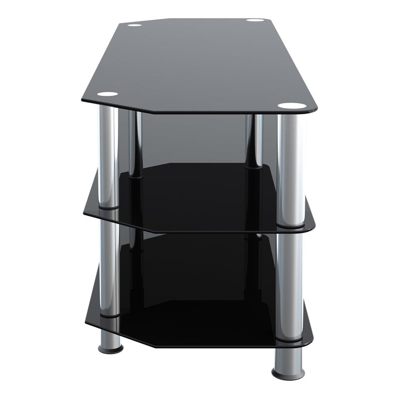 AVF Transitional Steel and Glass TV Stand for up to 60