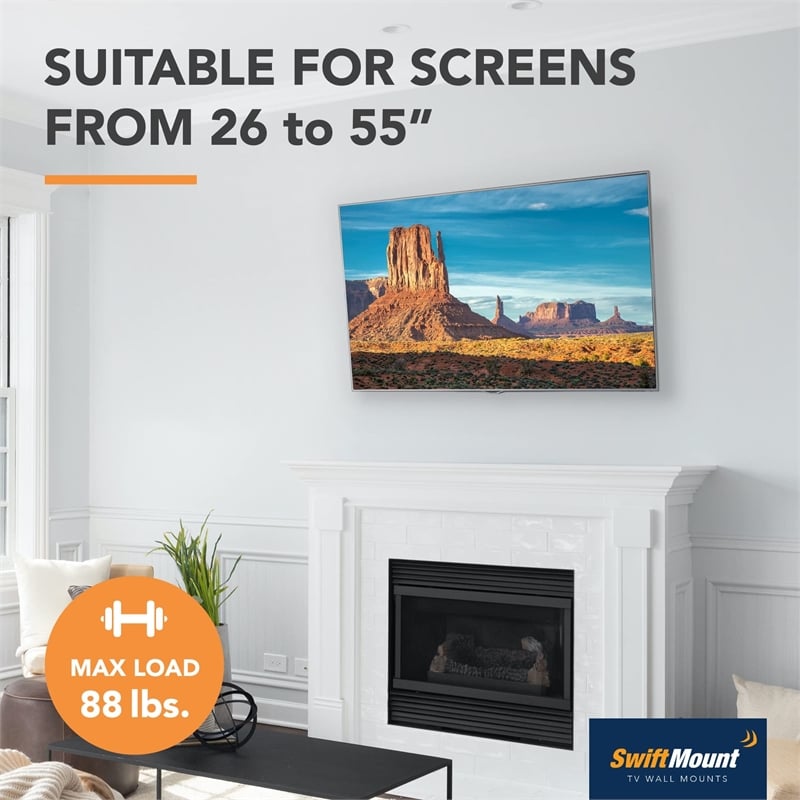 Swift Mount Steel Tilting TV Wall Mount for 26