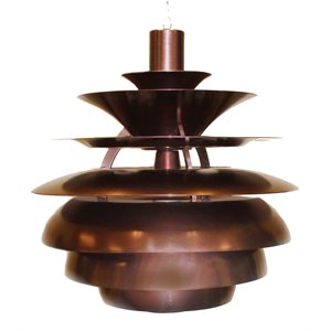 american home classic emilie 1-light mid-century aluminum chandelier in bronze