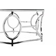 American Home Classic Arthur Metal and Glass Coffee Table in High Polish Silver