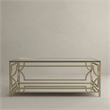 American Home Classic Edward Rectangular Coffee Table in Brushed Brass