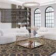 American Home Classic Edward Square Metal and Glass Coffee Table in Polish Gold