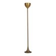 American Home Classic Victoria 1-Light Mid-Century Floor Lamp in Brushed Brass