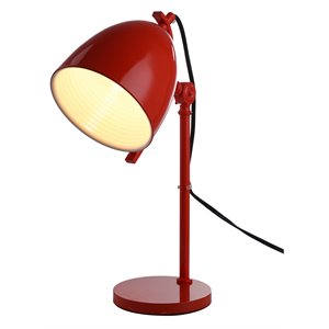 american home classic holly 1-light adjustable neck metal table lamp in orange