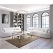 American Home Classic Laurence Metal-Glass Coffee Table in High Polish Silver
