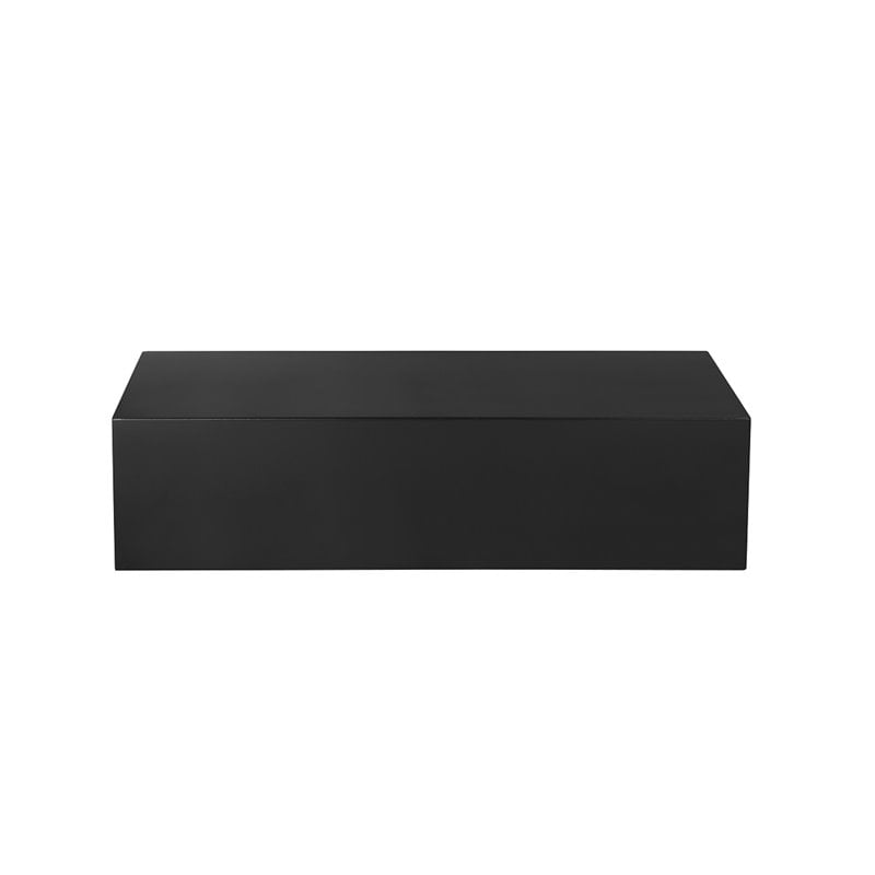 American Home Classic Spencer Rectangular Modern Metal Coffee Table in Black