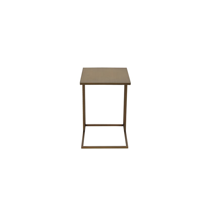 American Home Classic Dash Stainless Steel Metal Side Table in Brushed Brass