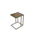 American Home Classic Dash Stainless Steel Metal Side Table in Brushed Brass