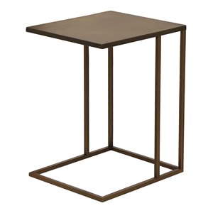 american home classic dash stainless steel metal side table in brushed brass