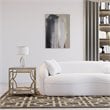 American Home Classic Edward Modern Metal/Glass Side Table in Brushed Brass