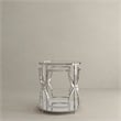 American Home Classic Edward Round Metal-Glass Side Table in High Polish Silver